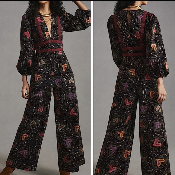 - Anthropologie NWT cotton Jumpsuit - Picture 3 of 10